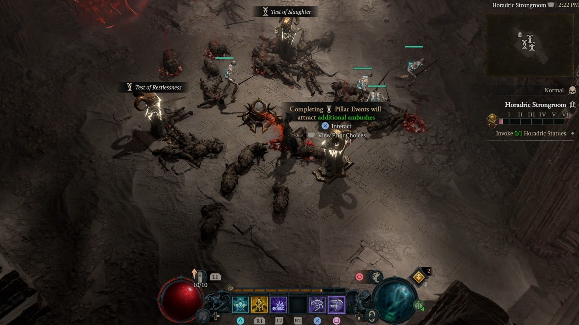 The first step of a Horadric Strongroom is to invoke a statue (Image via Blizzard Entertainment)